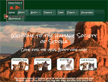 Tablet Screenshot of humanesocietyofsedona.org
